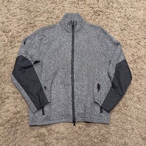 Men’s RLX Ralph Lauren Gray Sweater Full Zip Golf Jacket Medium